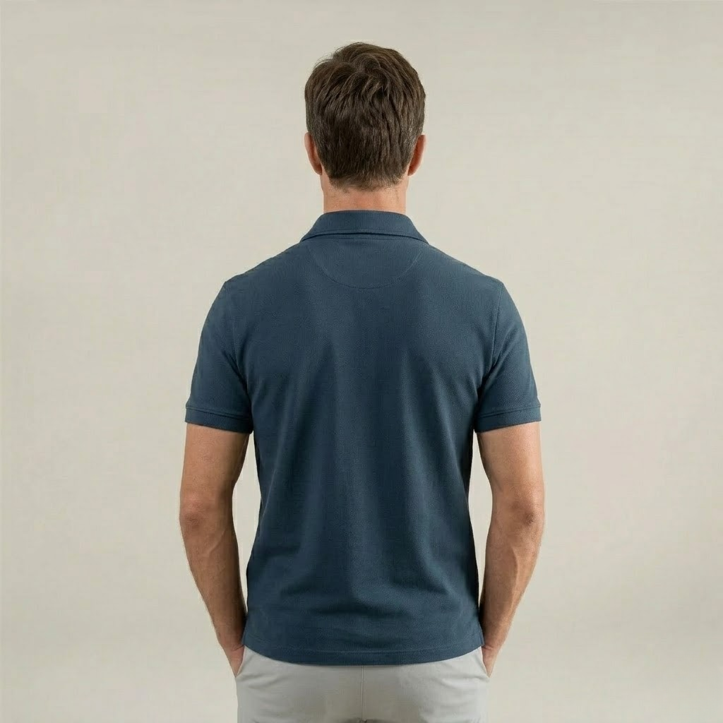 Heavyweight Essential Cotton Polo Navy