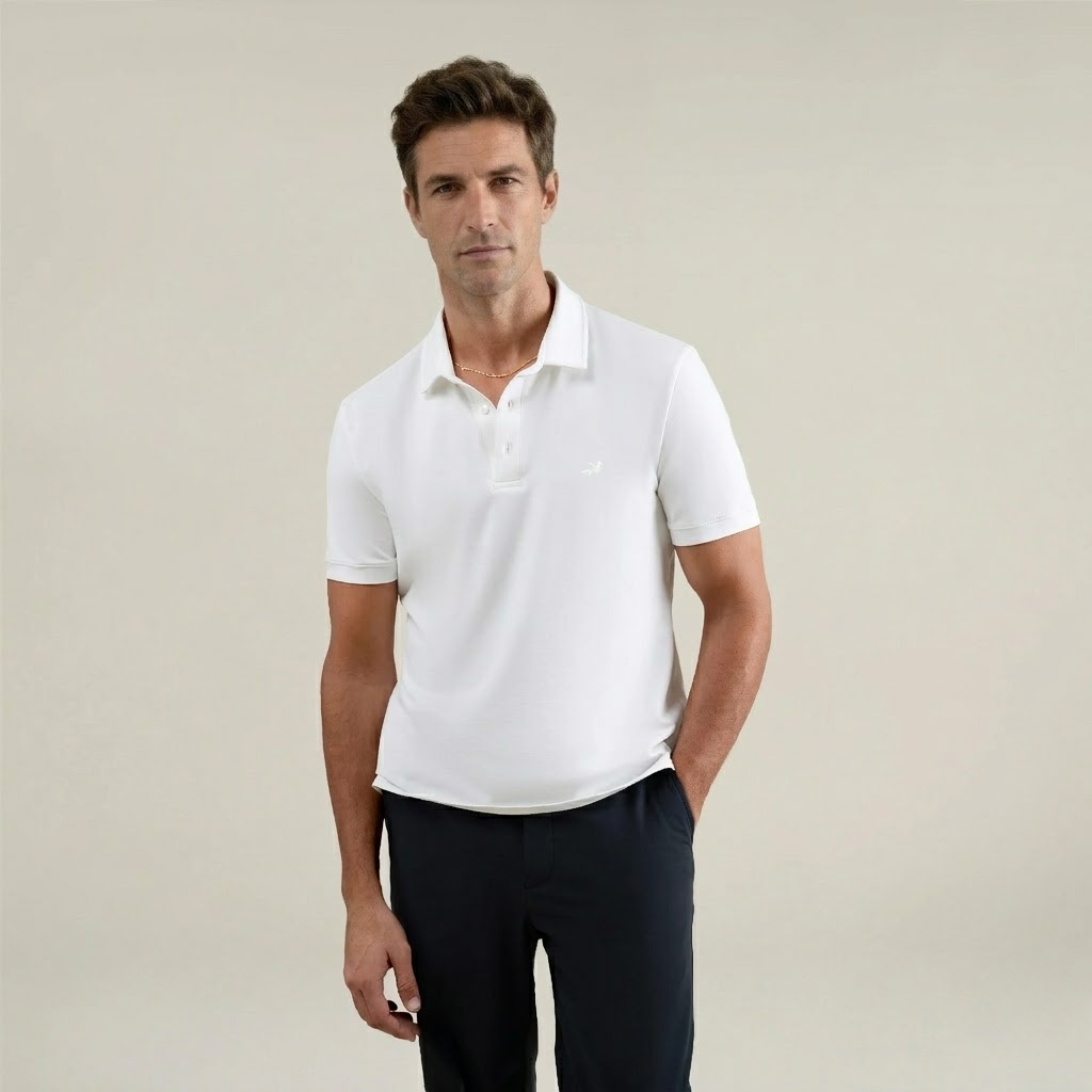 Heavyweight Essential Cotton Polo White
