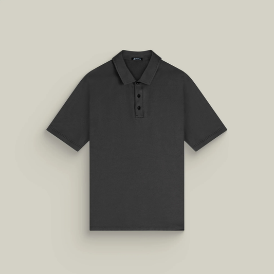 Heavyweight Essential Cotton Polo Grey