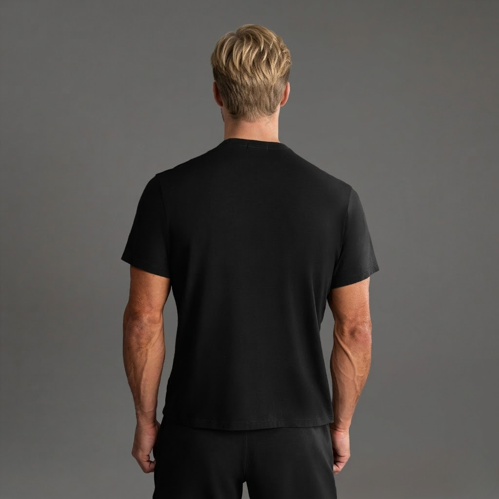 Heavyweight Essential Cotton T-Shirt Black