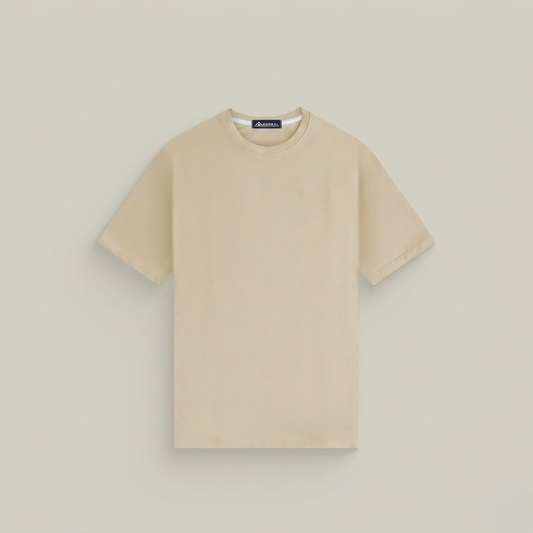 Heavyweight Essential Cotton T-Shirt Beige