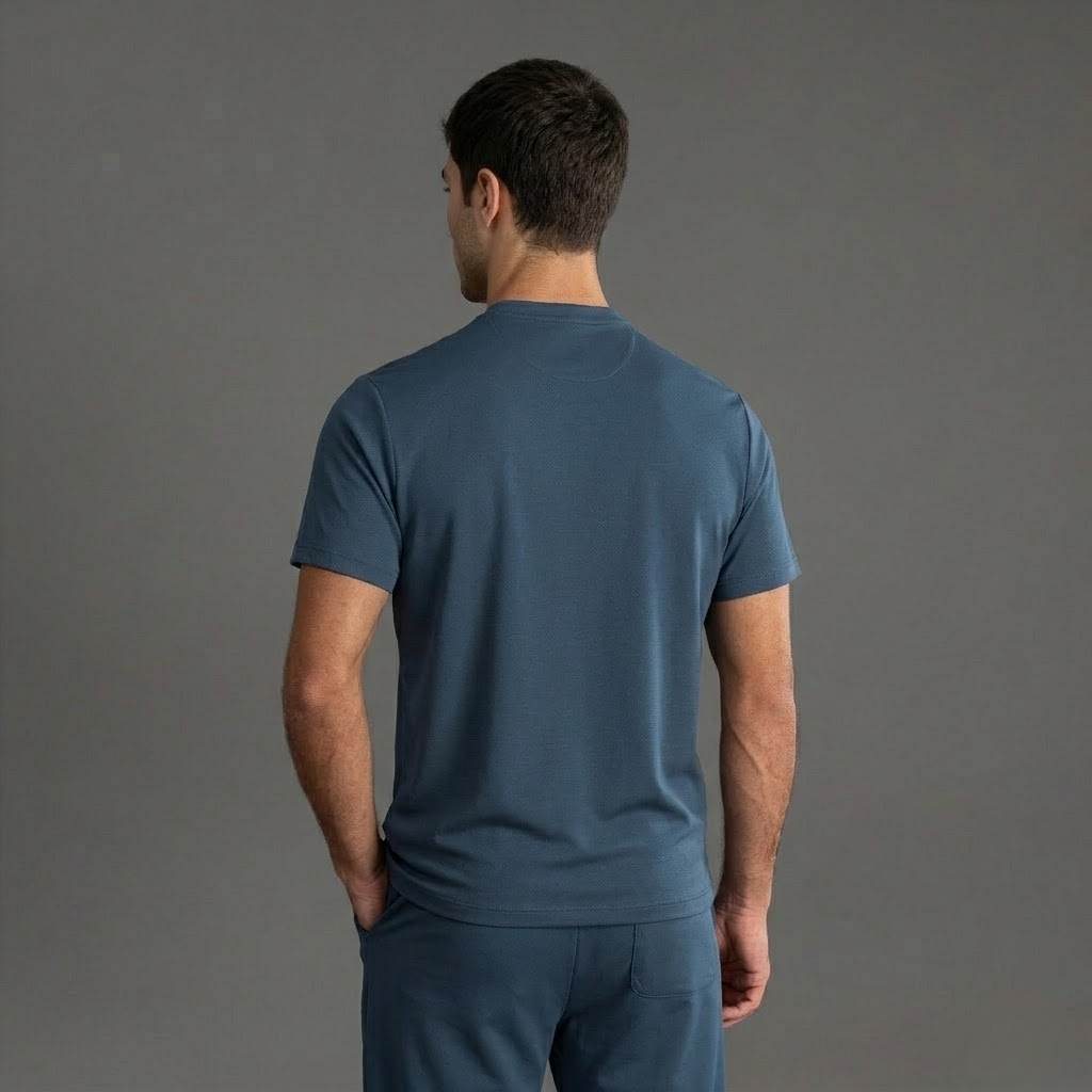 Heavyweight Essential Cotton T-Shirt Navy