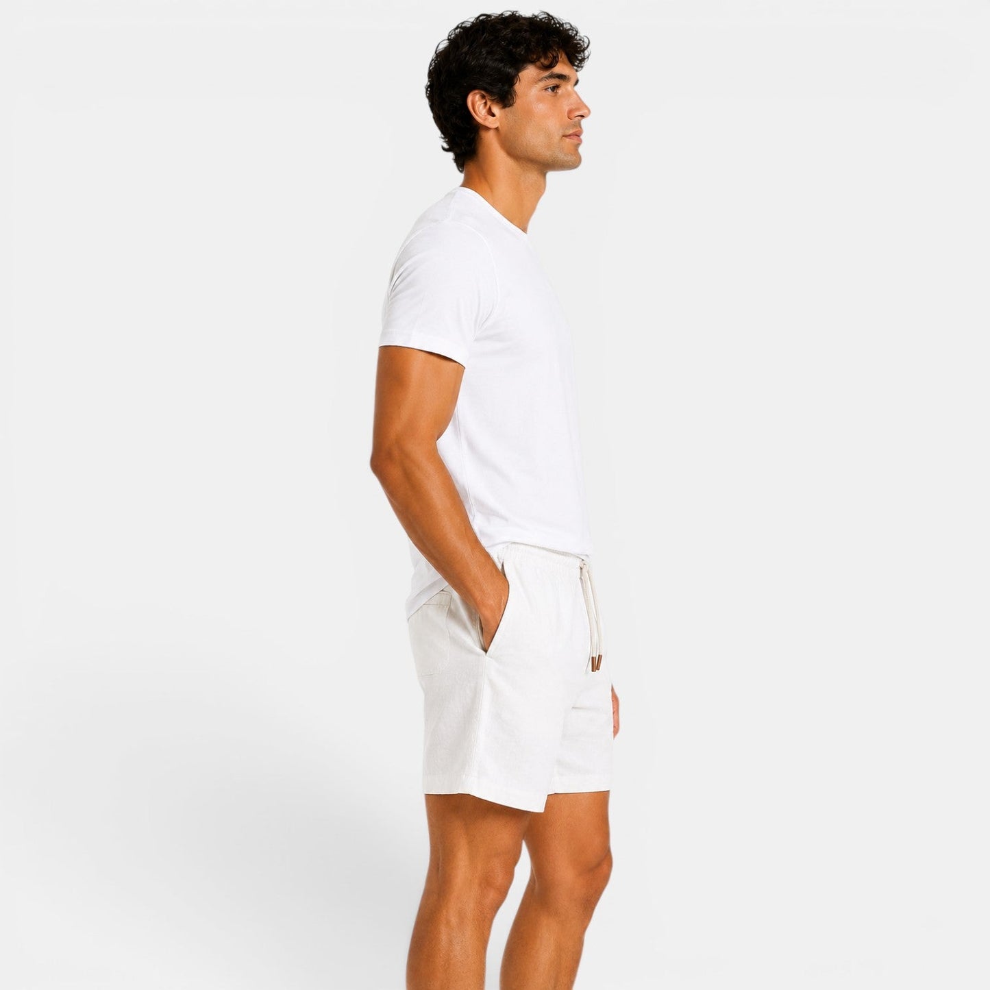Linen Shorts - White
