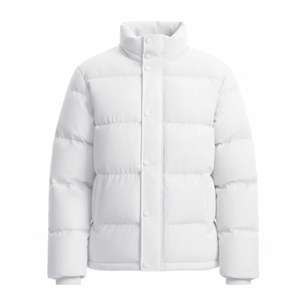 Windproof Duck Down Puffer Jacket White