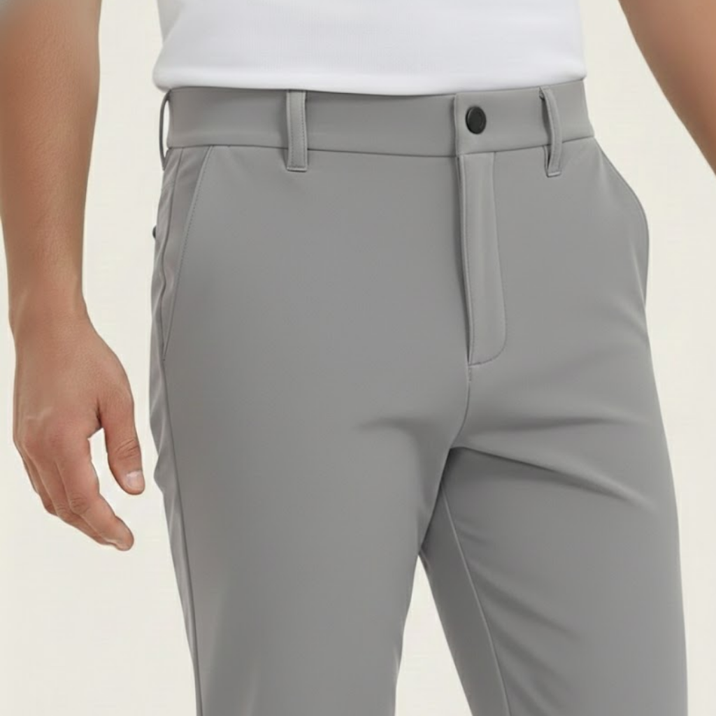 Men's Winter Fleece Lined Waterproof Pants Gray