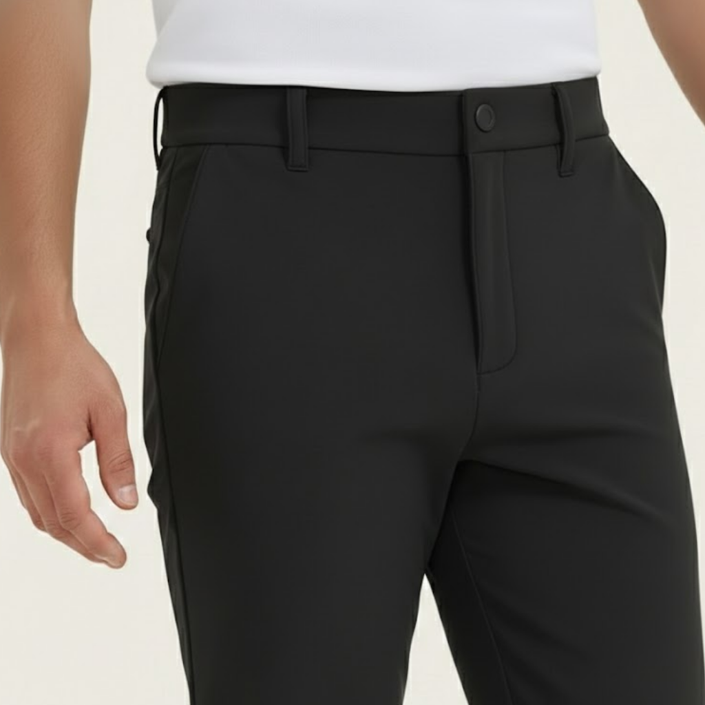 Men's Winter Fleece Lined Waterproof Pants Black
