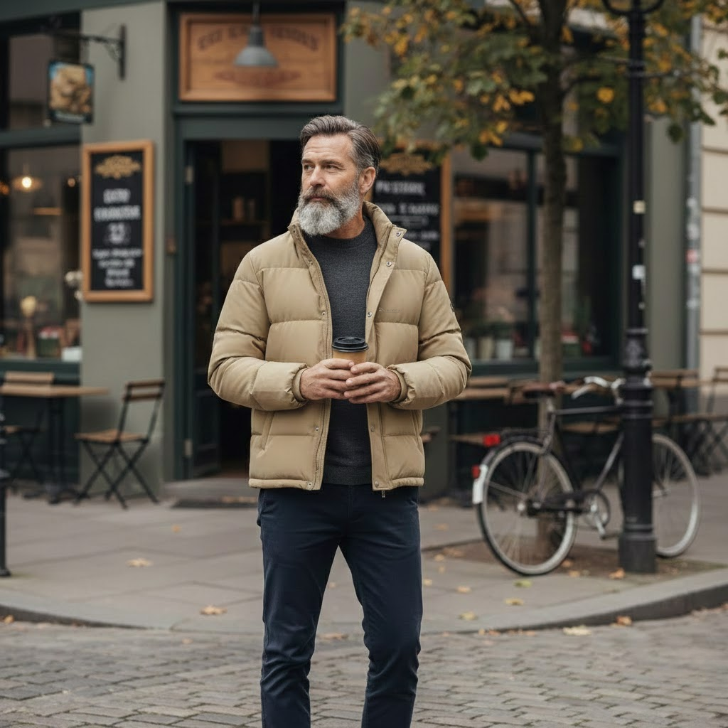 Windproof Duck Down Puffer Jacket