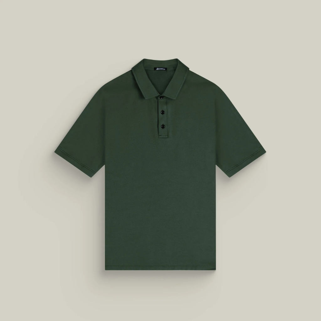 Heavyweight Essential Cotton Polo Green