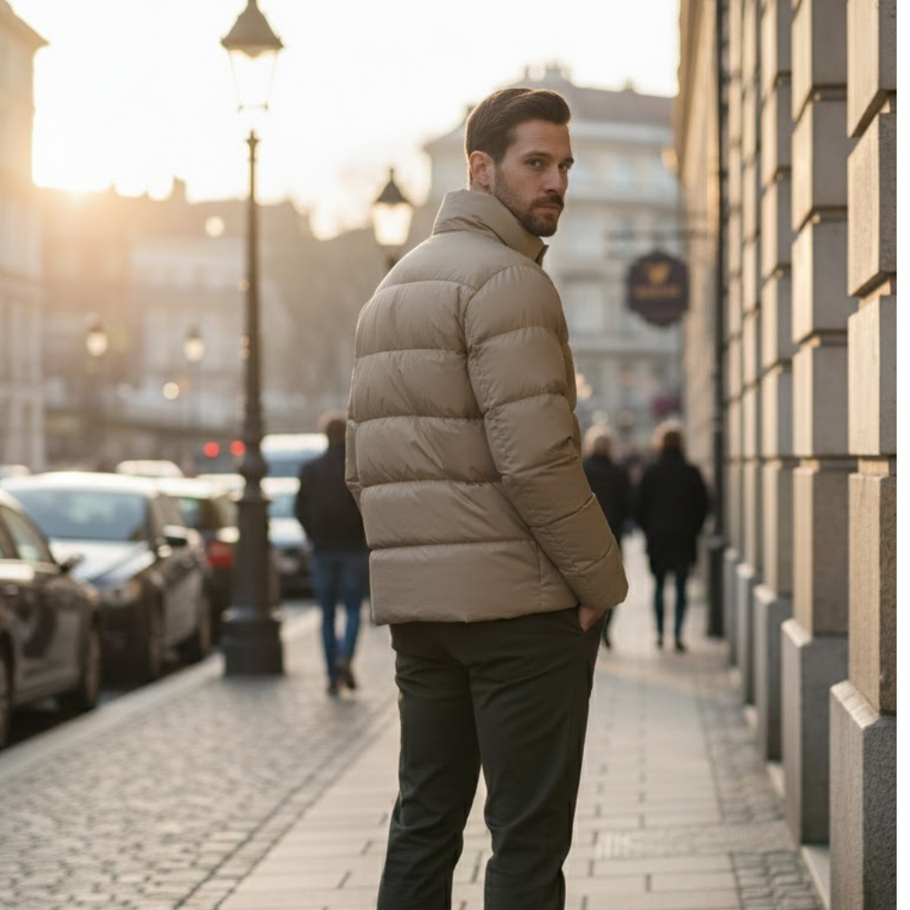Windproof Duck Down Puffer Jacket