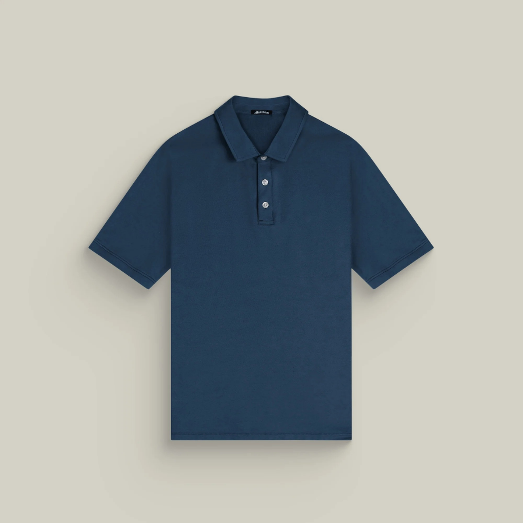 Heavyweight Essential Cotton Polo Navy