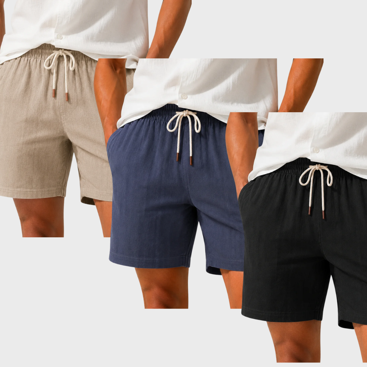 Linen Shorts 3-Pack