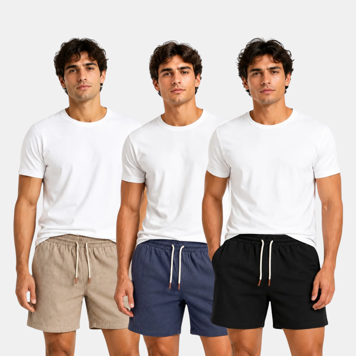 Linen Shorts 3-Pack