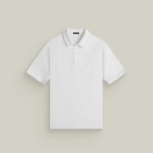 Heavyweight Essential Cotton Polo White