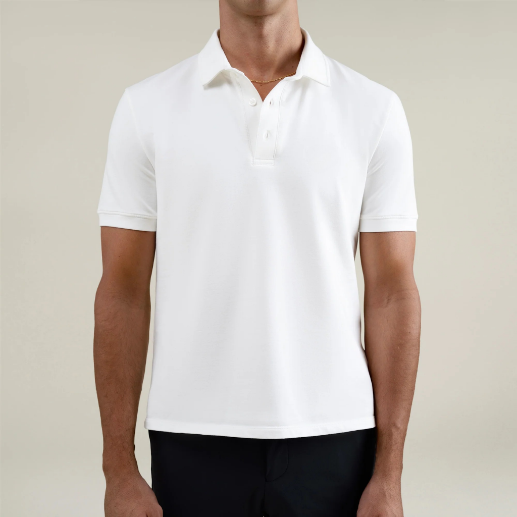 Heavyweight Essential Cotton Polo White