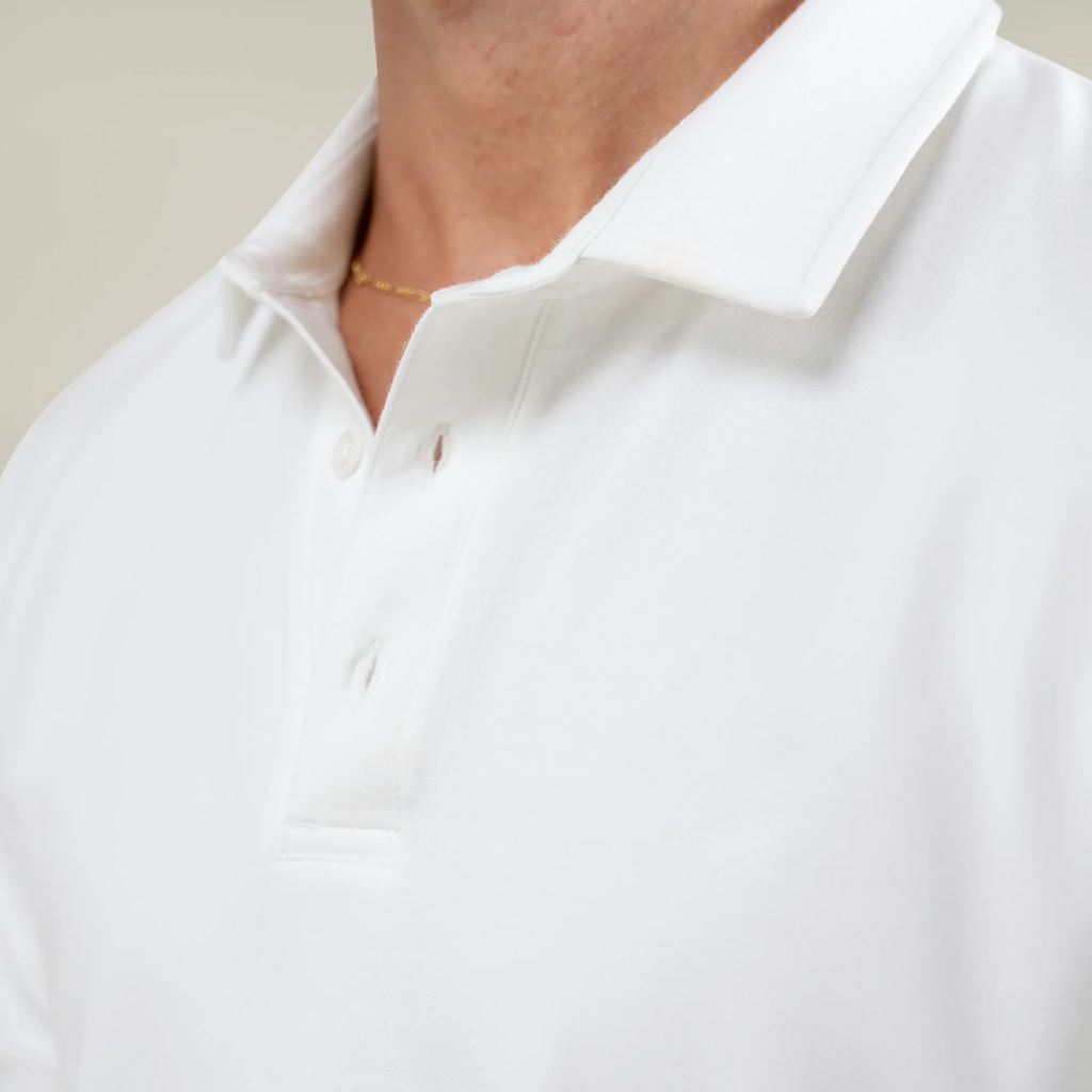 Heavyweight Essential Cotton Polo White