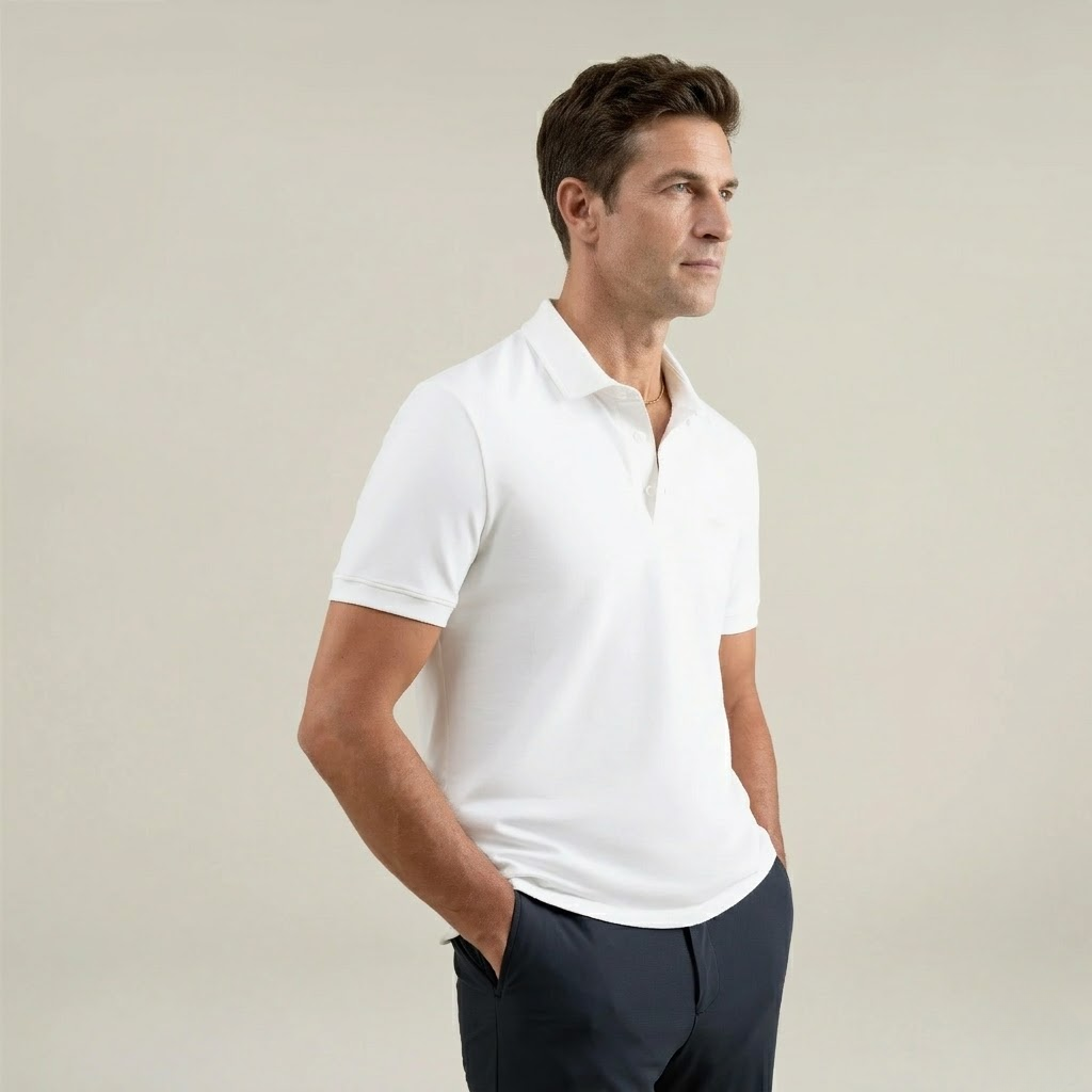 Heavyweight Essential Cotton Polo White