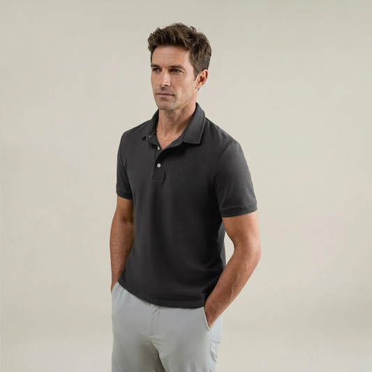 Heavyweight Essential Cotton Polo Grey