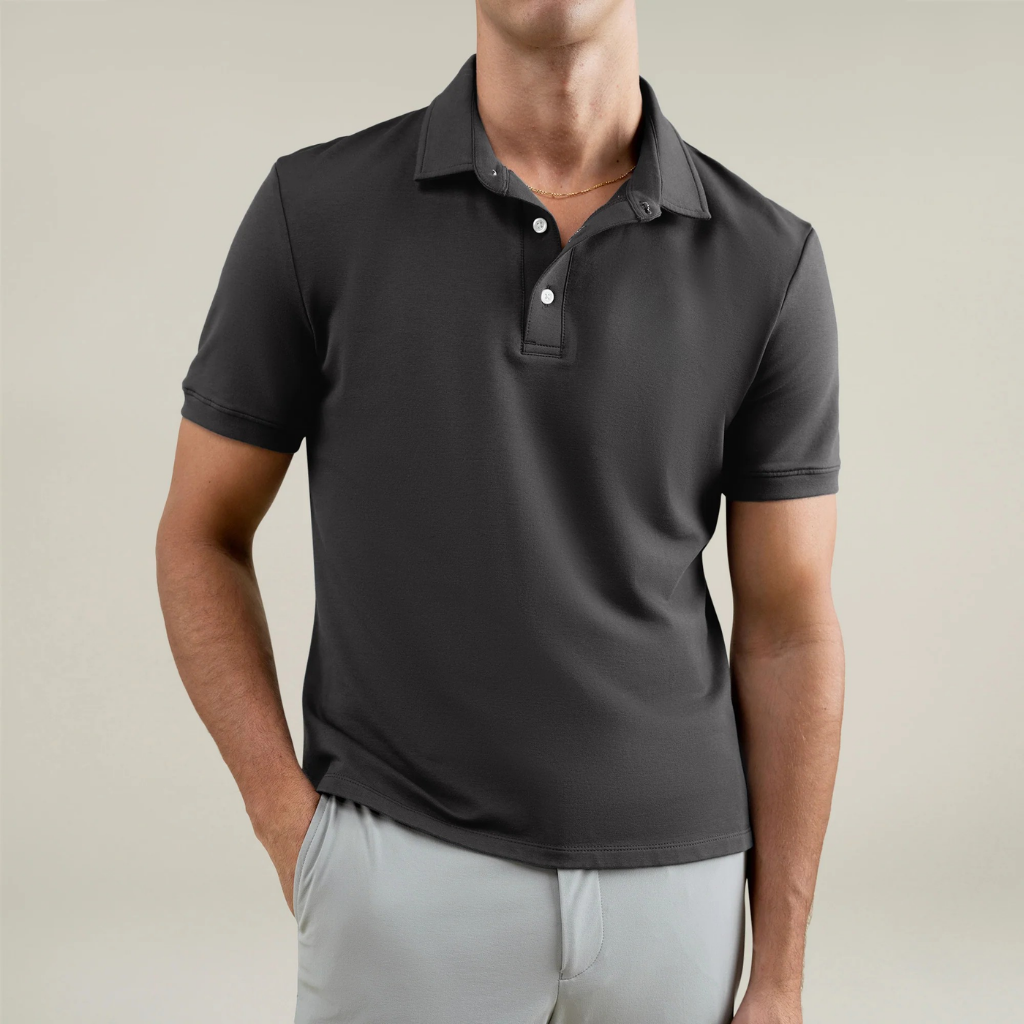 Heavyweight Essential Cotton Polo Grey