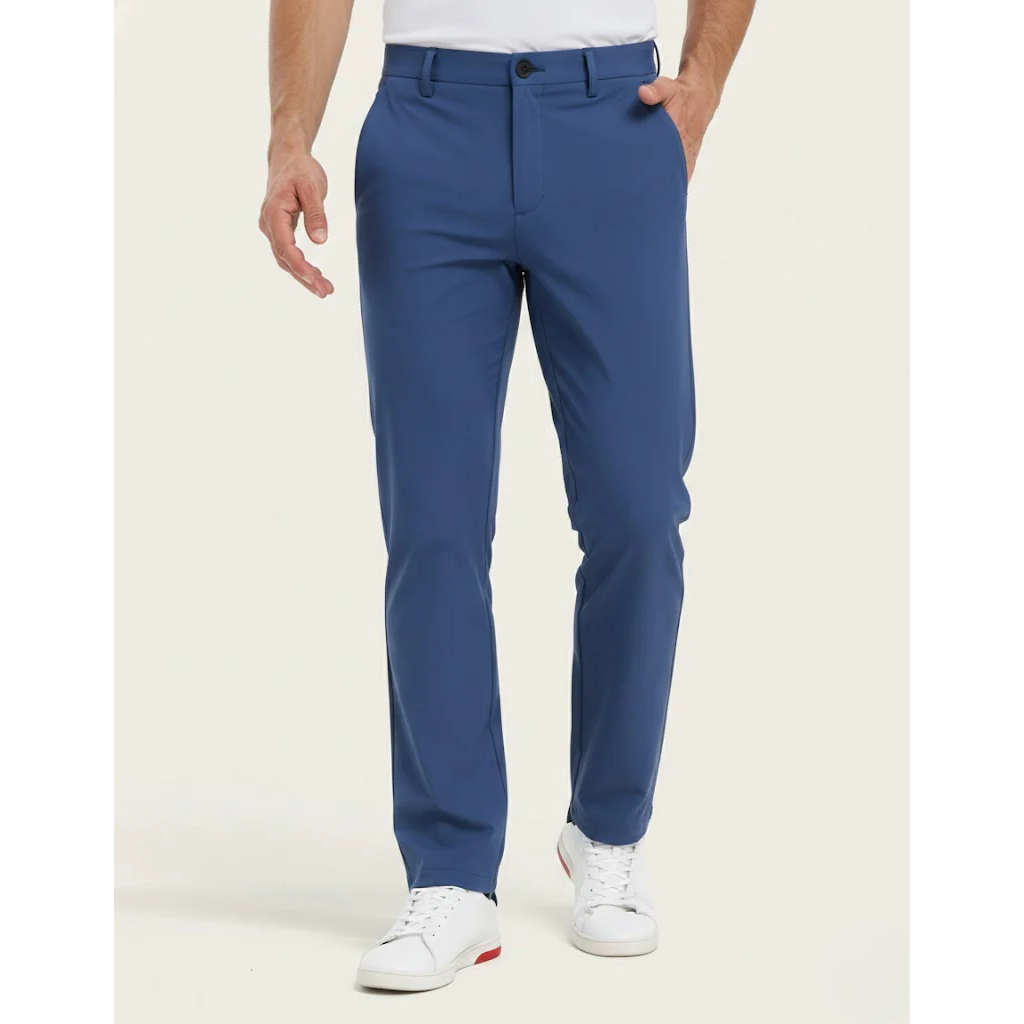Men's Winter Fleece Lined Waterproof Pants Blue