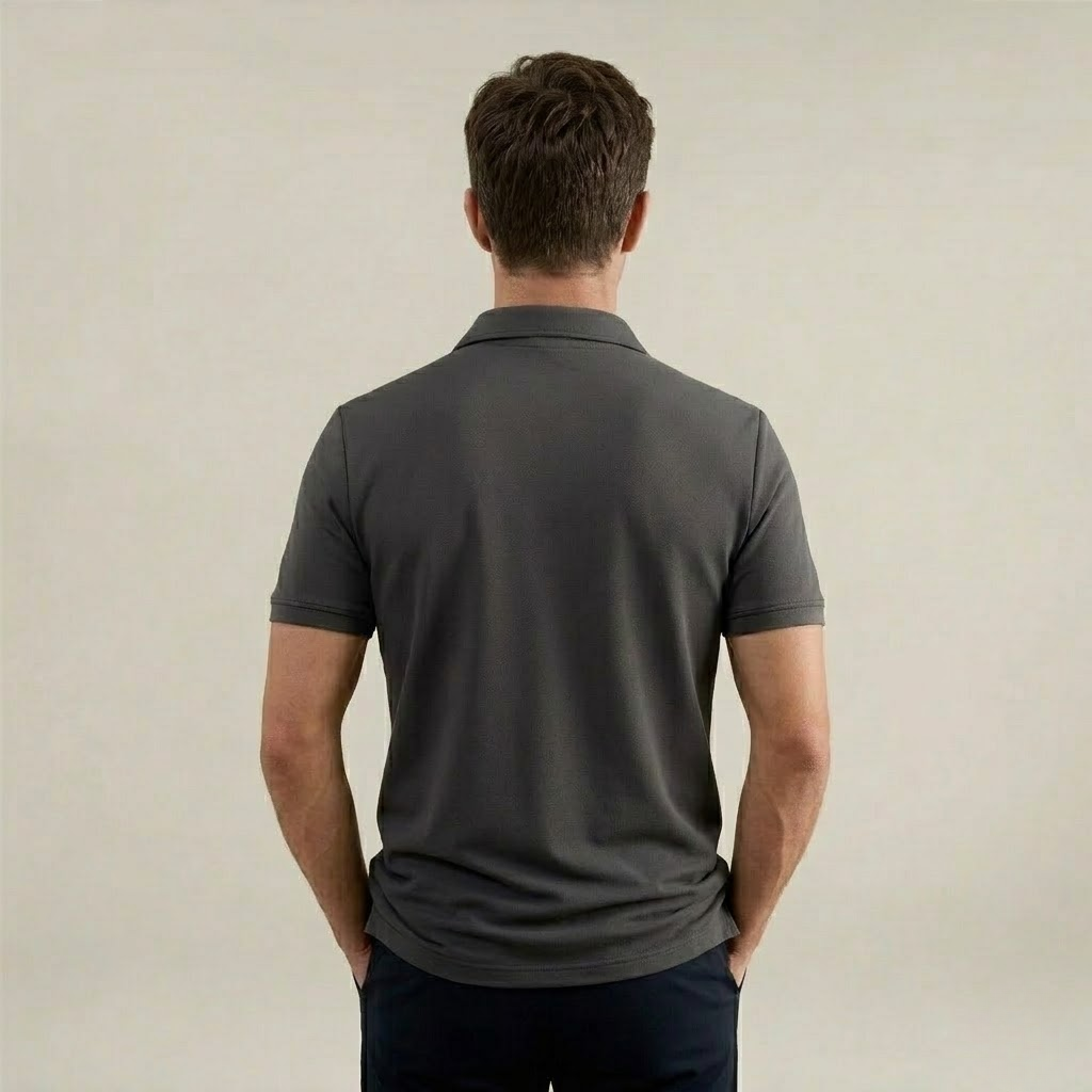 Heavyweight Essential Cotton Polo Grey