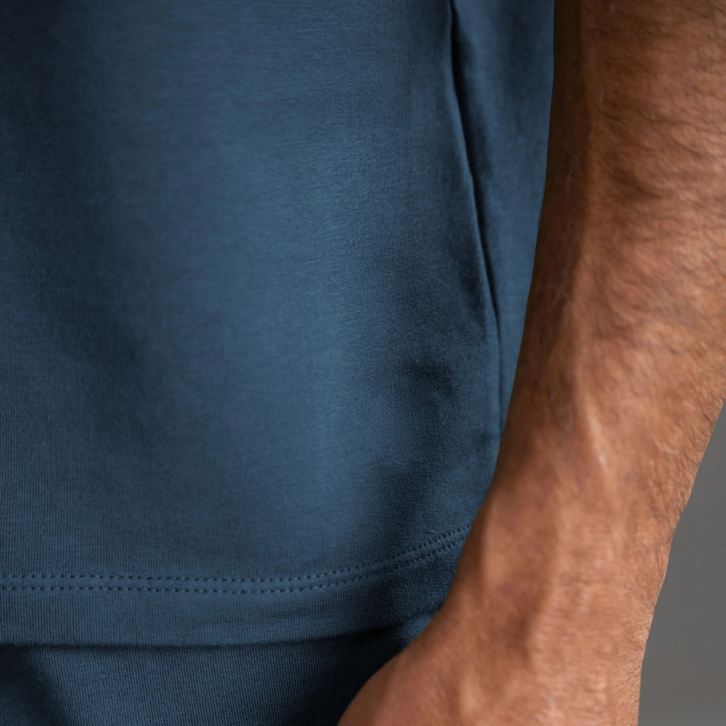 Heavyweight Essential Cotton T-Shirt Navy
