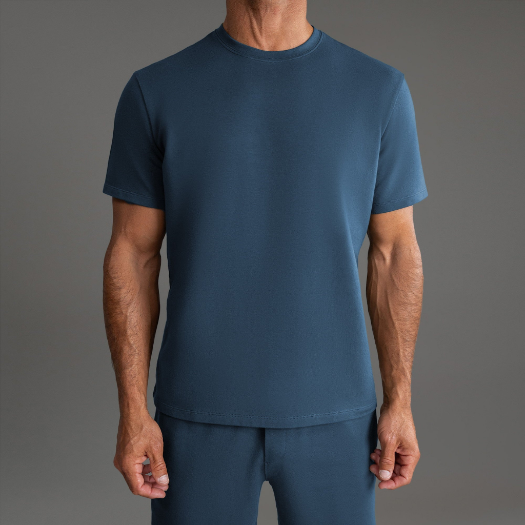 Heavyweight Essential Cotton T-Shirt Navy