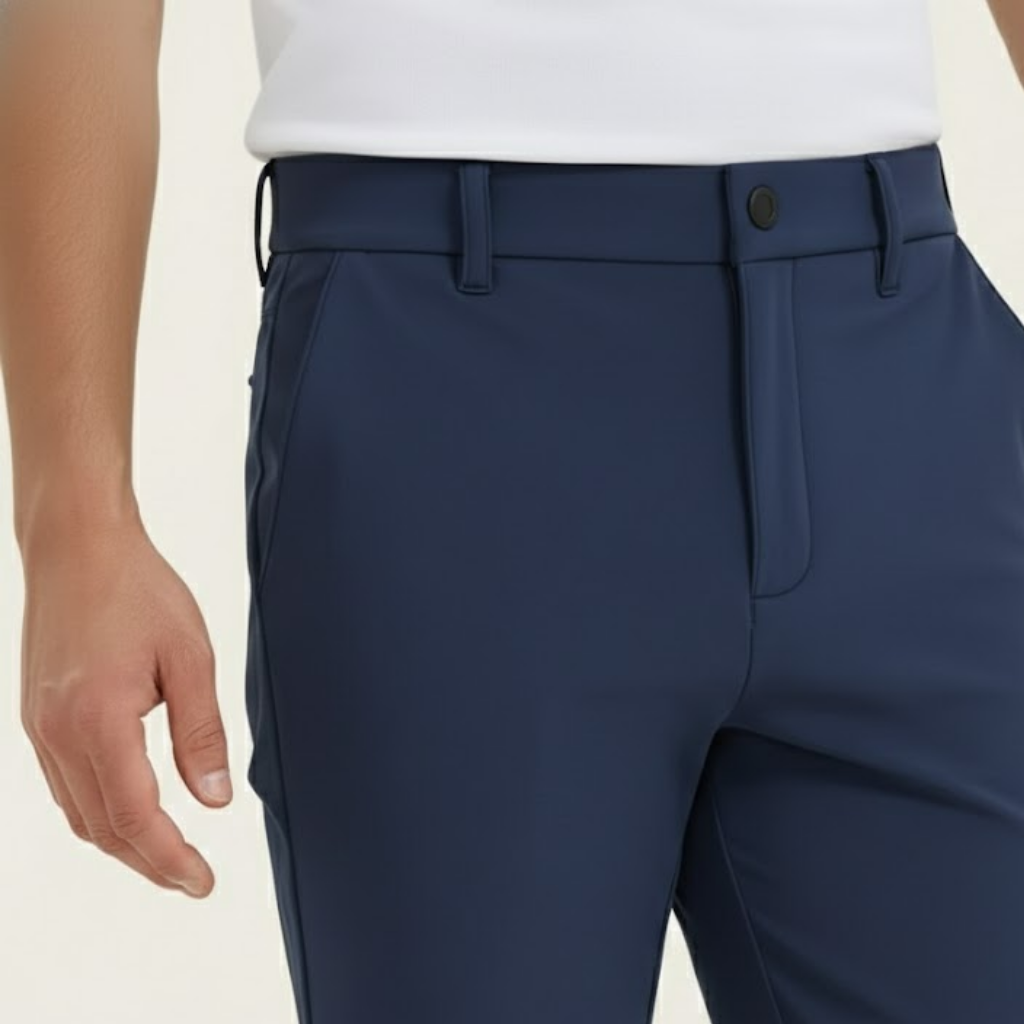 Men's Winter Fleece Lined Waterproof Pants Blue