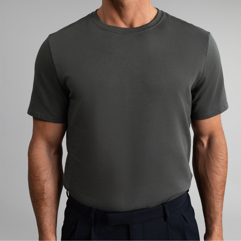 Heavyweight Essential Cotton T-Shirt Grey