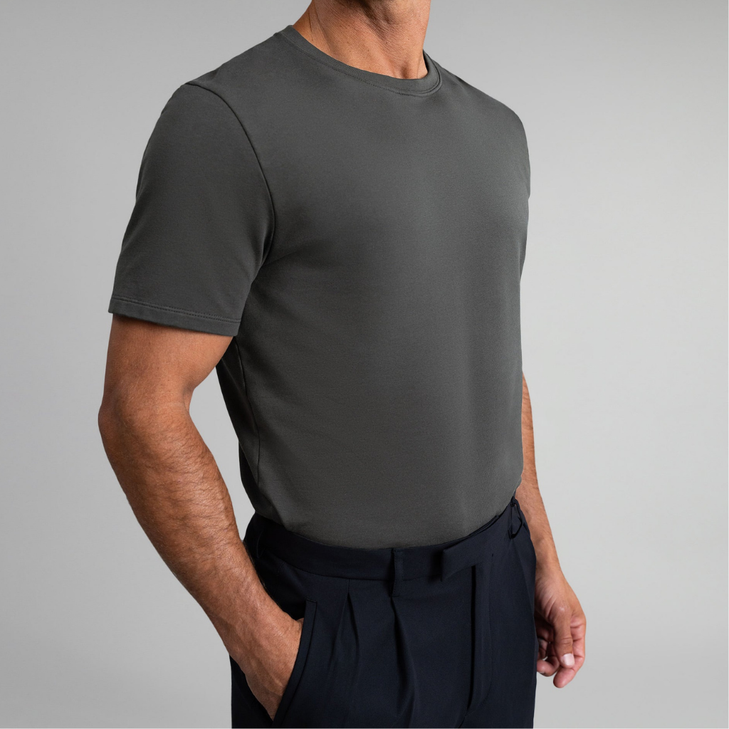 Heavyweight Essential Cotton T-Shirt Grey