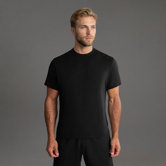 Heavyweight Essential Cotton T-Shirt Black