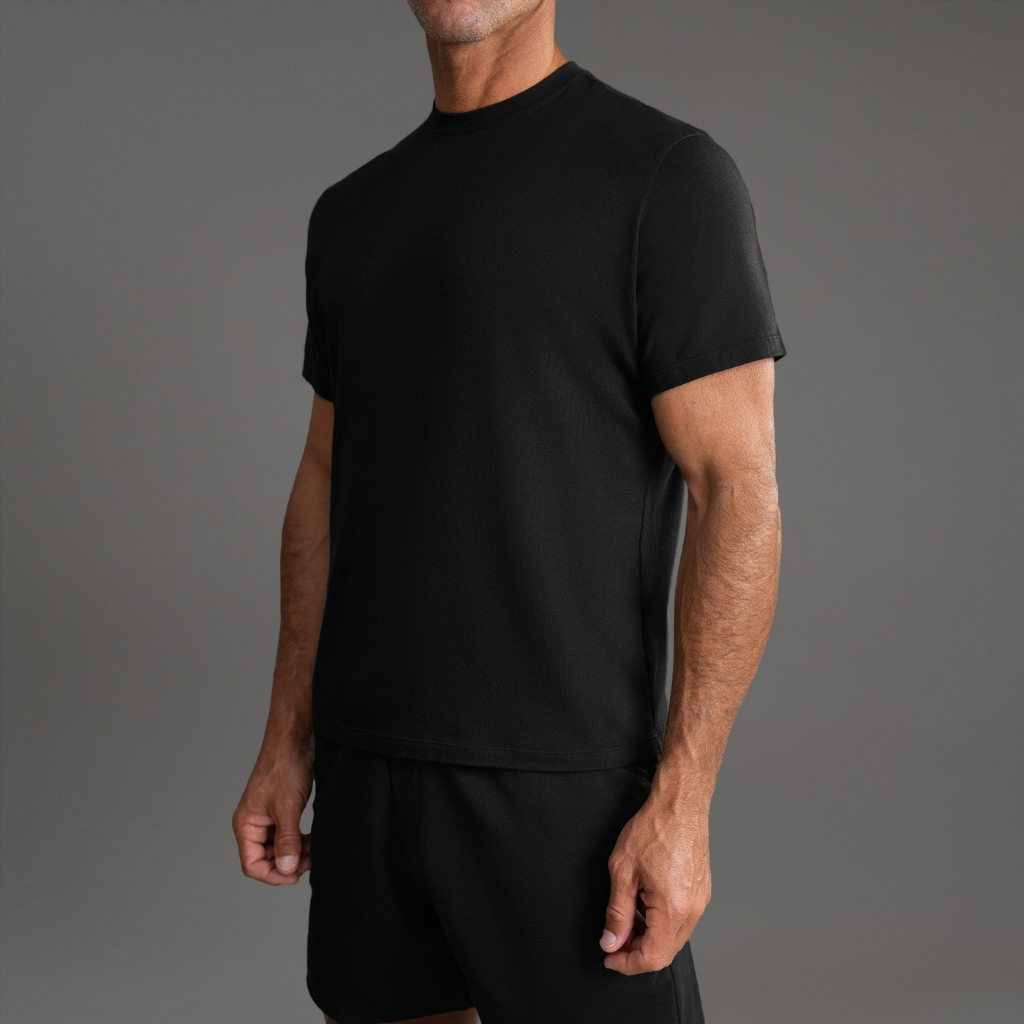 Heavyweight Essential Cotton T-Shirt Black