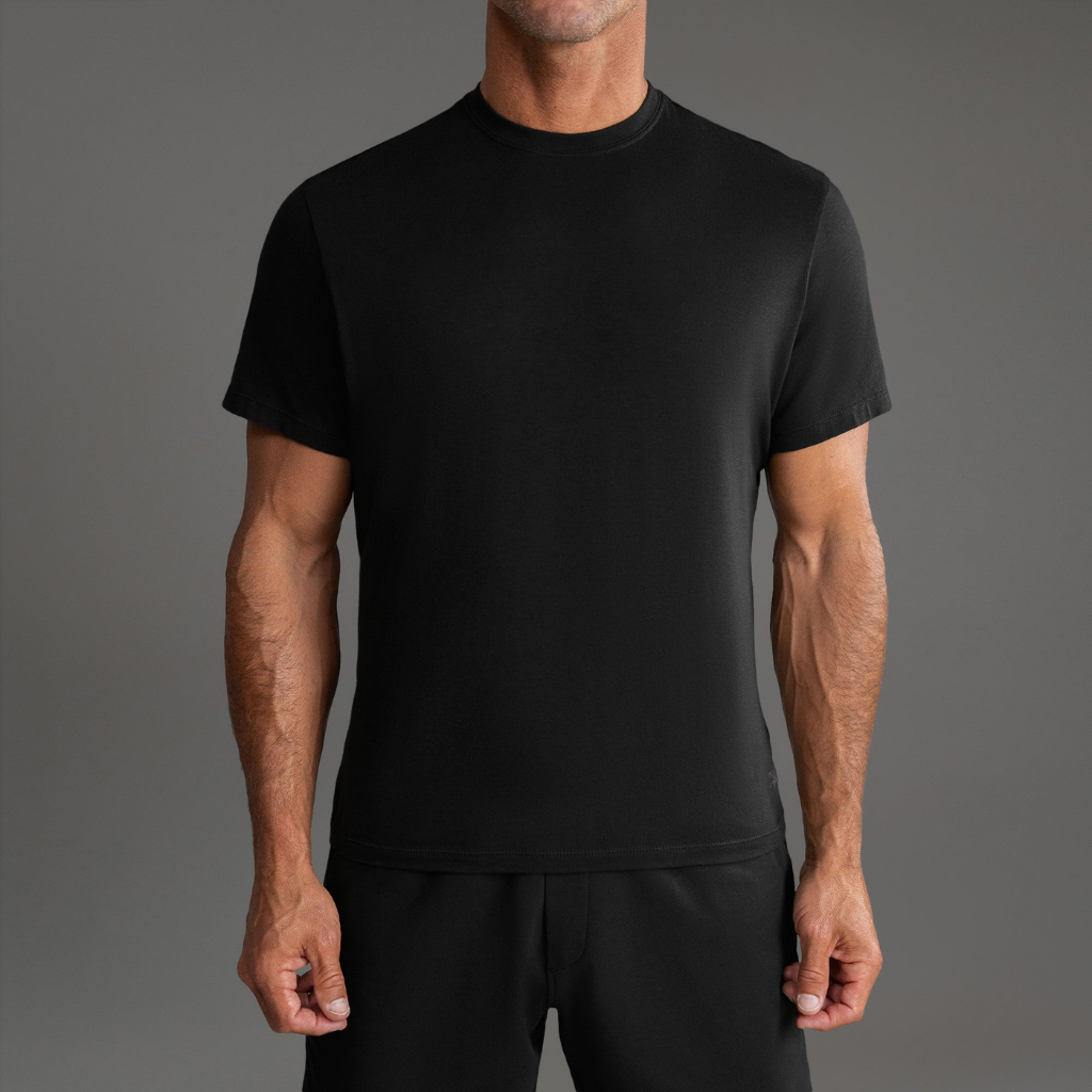 Heavyweight Essential Cotton T-Shirt Black