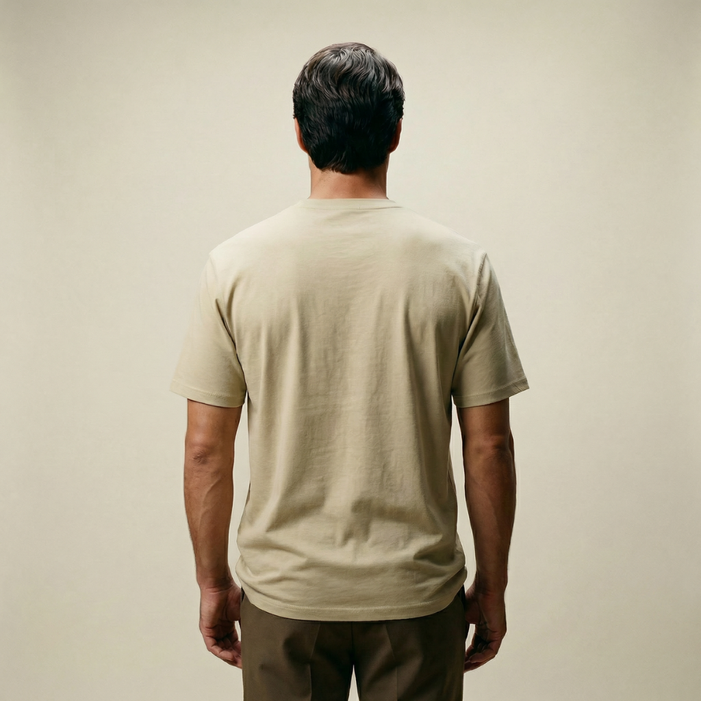 Heavyweight Essential Cotton T-Shirt Beige