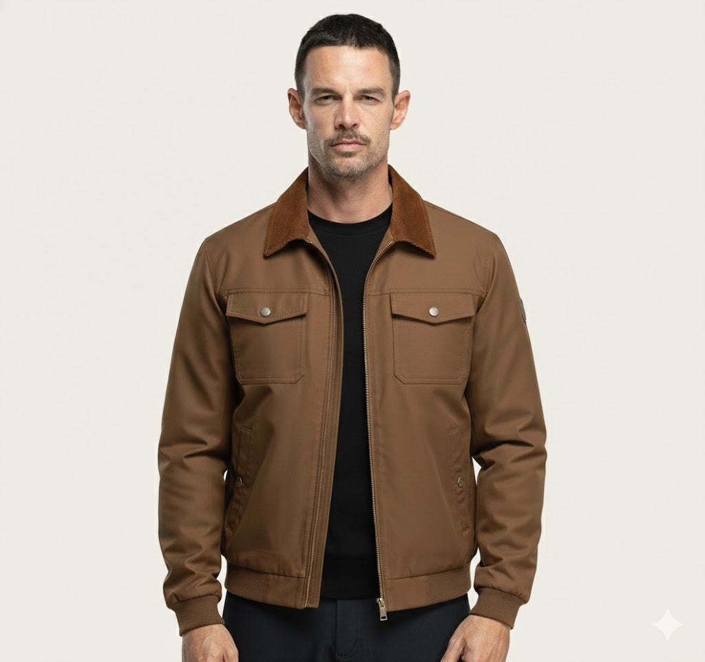 Quilted Cotton Cargo Jacket