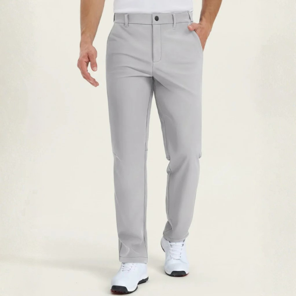 Men's Winter Fleece Lined Waterproof Pants Gray