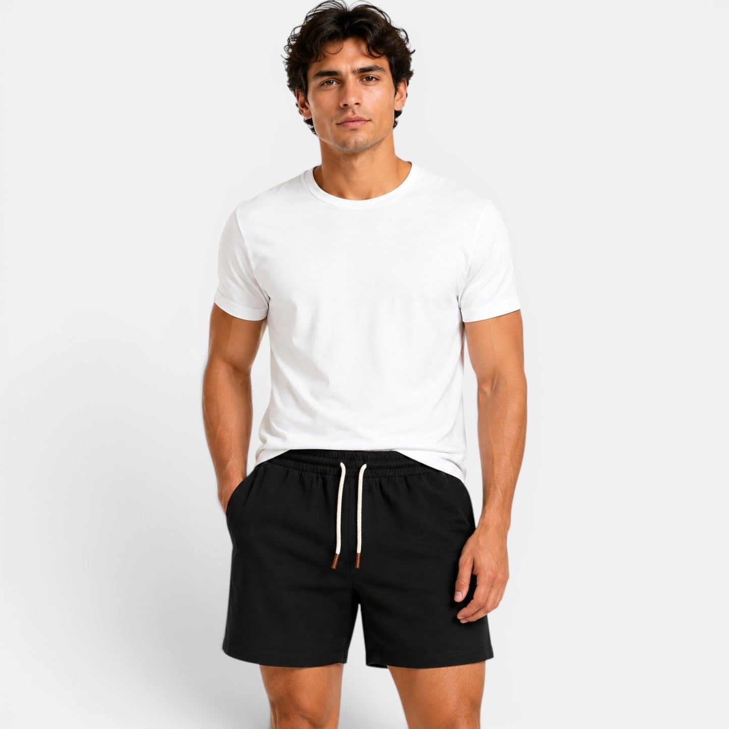 Linen Shorts - Black