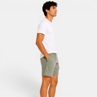 Linen Shorts - Olive