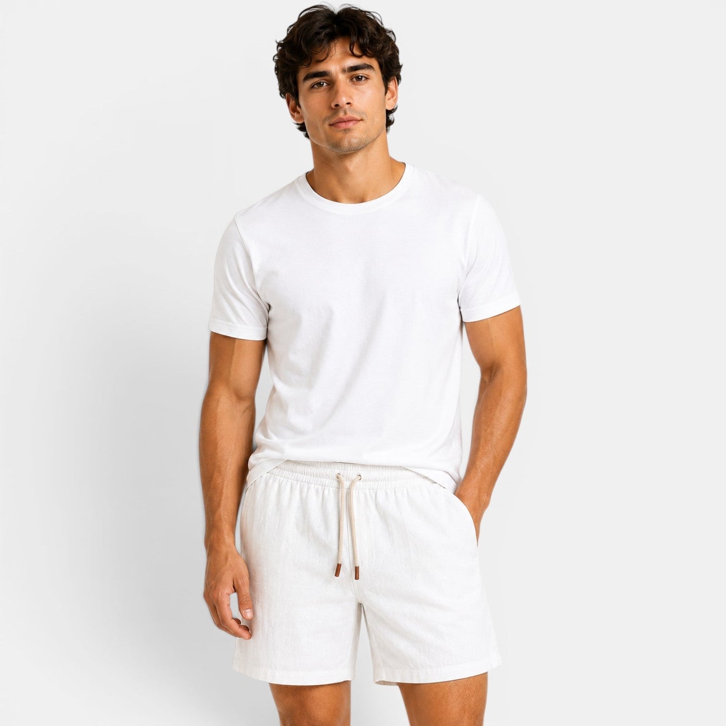 Linen Shorts - White