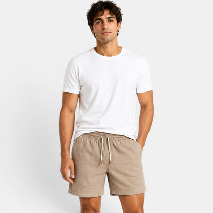 Linen Shorts - Beige