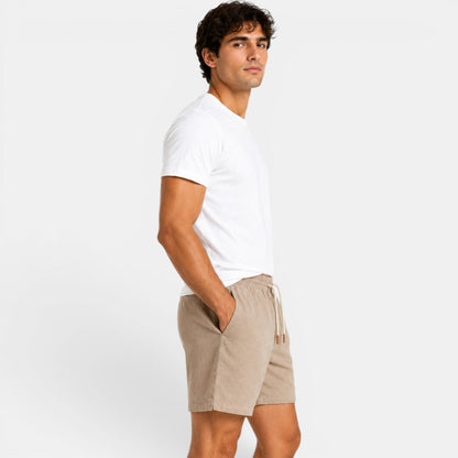 Linen Shorts - Beige