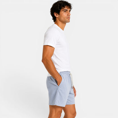 Linen Shorts - Blue