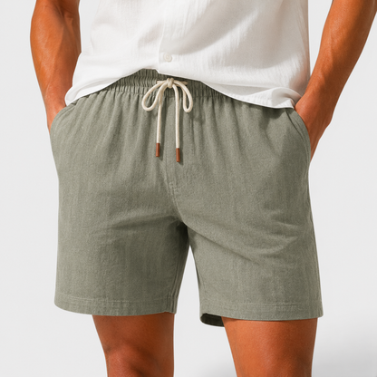 Linen Shorts - Olive