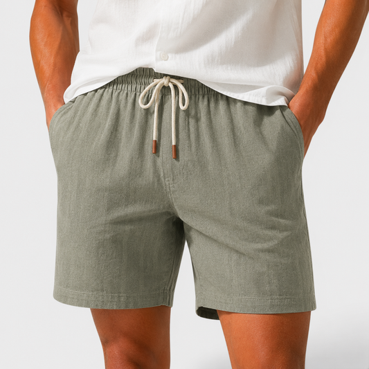 Linen Shorts - Olive