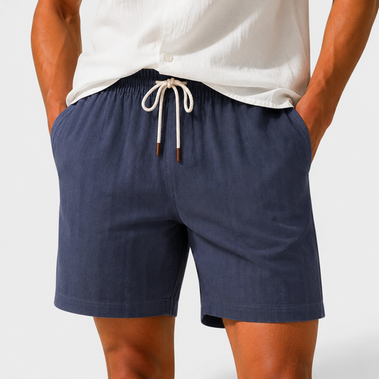 Linen Shorts - Navy