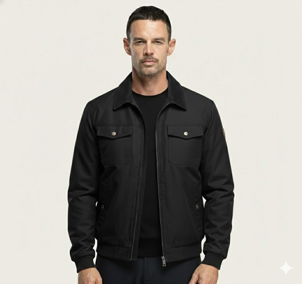 Quilted Cotton Cargo Jacket
